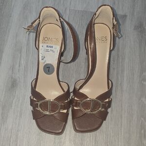 Jones New York Brown Strappy Heels